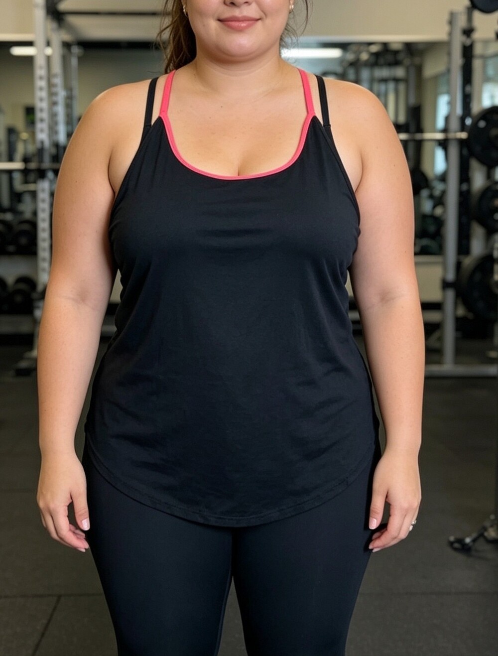 Under Armour HeatGear XL Black Racerback Tank Top Pink Strappy Workout Camisole